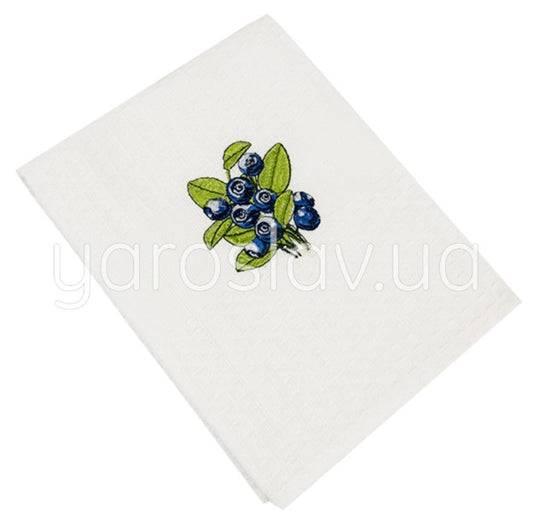 Kitchen towel with blueberries